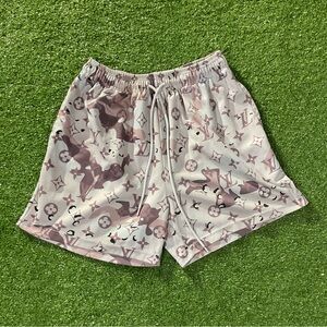 SHEIN Cream Monogram Streetwear Men’s Shorts